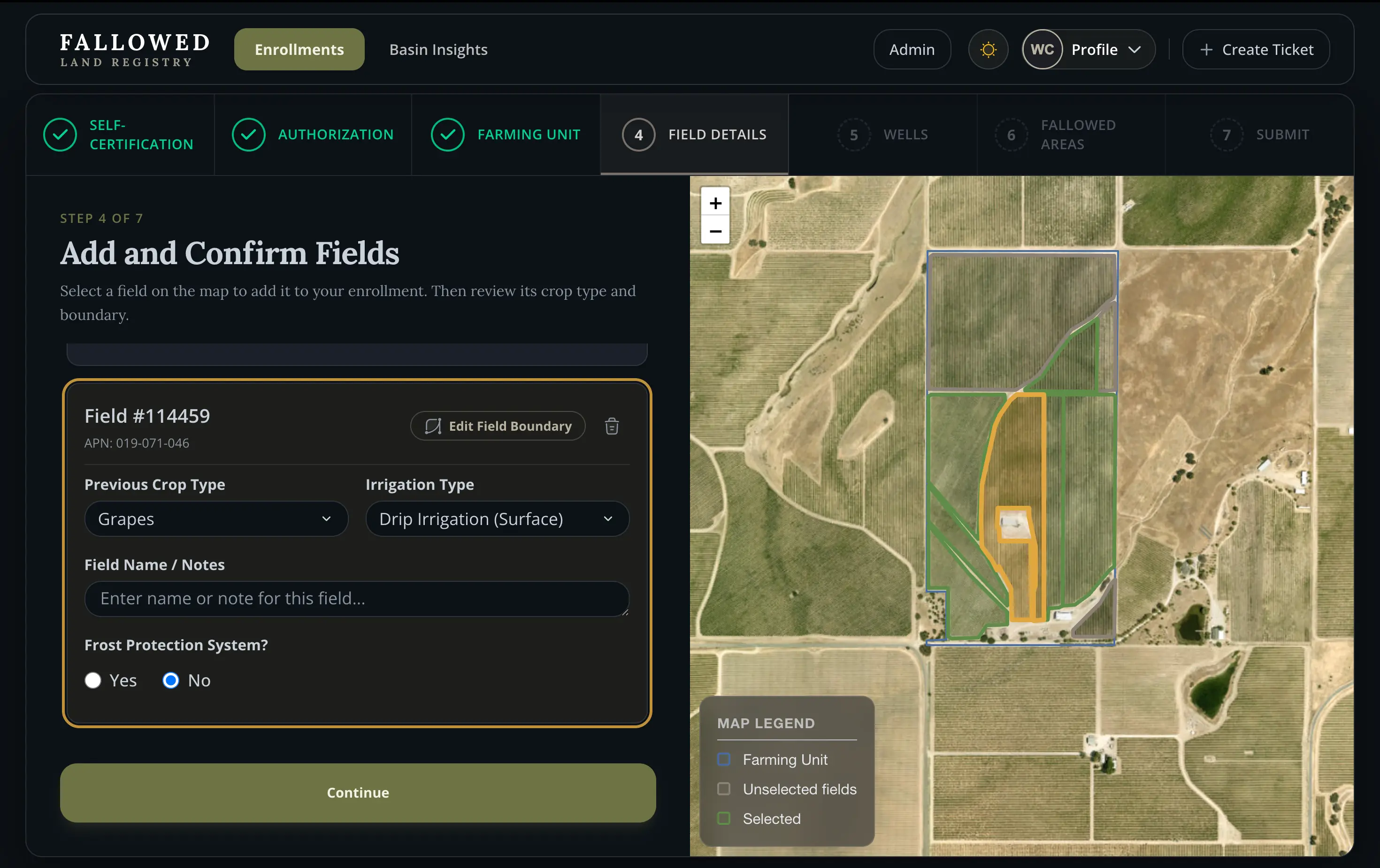 Updated enrollment interface and Small Farm Assistance Program launch